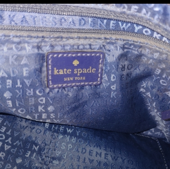 Kate Spade Purple Eggplant Tote Shoulder Bag CONDITIONED TODAY A.M. 11"X16" GUC - Picture 2 of 5